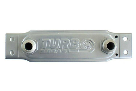 TurboWorks Oil Cooler Slim Line 10-rows 140x75x50 AN8 Silver