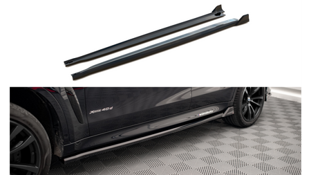 Diffuser BMW X6 F16 M-Pack Side Skirts v.2 Gloss Black