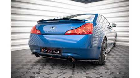 Splitter Infiniti G37 Rear Central Gloss Black