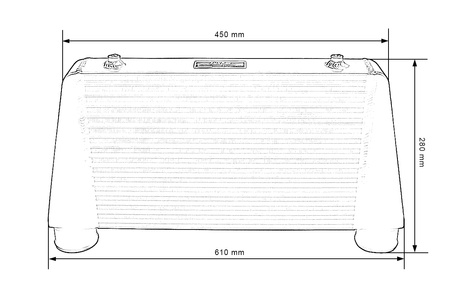 TurboWorks Intercooler 450x280x76 same side Black