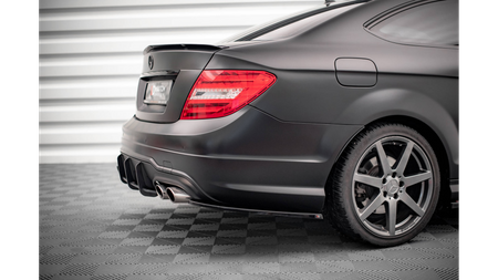 Splitter Mercedes-Benz C C204 W204 Facelift S204 Facelift Rear Side Gloss Black