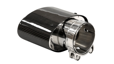 Exhaust Tip 90x150mm enter 76mm Carbon Gloss