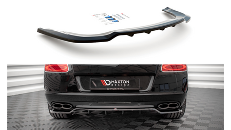 Splitter Bentley Continental GT II V8 S Rear Central with Diffuser Gloss Black