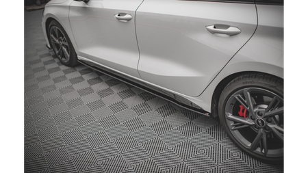 Diffuser Audi A3 8Y S-Line Side Skirts Street Pro Black-Red