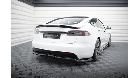 Splitter Tesla Model S Plaid I Facelift Tył Środkowy z Dyfuzorem v.1