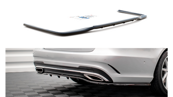 Splitter Mercedes-Benz E W212 Facelift Rear Central with Diffuser Gloss Black