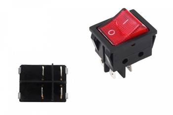 Rocker switch 4 PIN Red