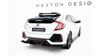 Splitter Honda Civic Sport Mk 10 Rear Side Street Pro Black-Red