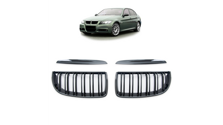 Grill BMW 3 E90 E91 Dual Line Gloss Black