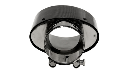 Końcówka tłumika 90x150mm wejście 76mm Carbon Gloss