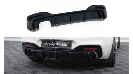 Diffuser BMW 1 F20 Facelift M-Pack Rear Valance Double Exhaust Version one side Gloss Black