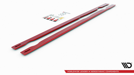 Diffuser Volkswagen Golf 7 GTI TCR Side Skirts Red