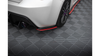 Splitter Subaru BRZ Rear Side v.2 Gloss Black + Red