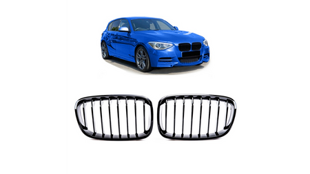 Grill BMW 1 F20 F21 pojedyncze żeberka Gloss Black