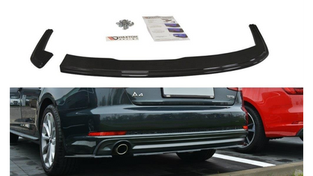 Splitter Audi A4 B9 S-Line Rear Gloss Black