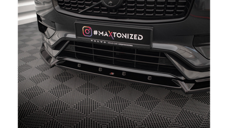 Splitter Volvo XC90 R-Design II Facelift Front v.2 Gloss Black