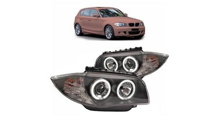 Lampy BMW 1 E81 E82 E87 E88 Przód CCFL Black