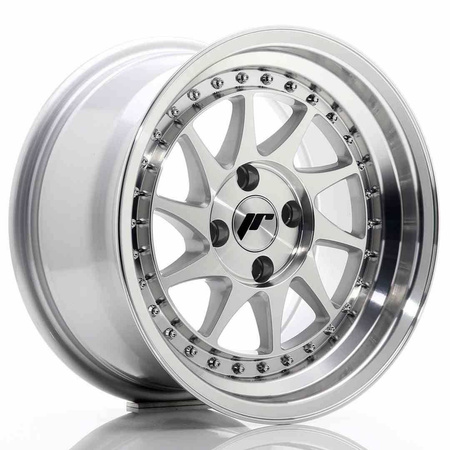 JR Wheels JR26 15x8 ET15 4x100 Silver Machined Face