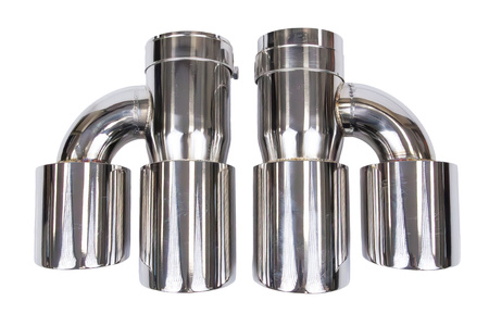 Exhaust Tip 89mmx2 enter 76mm Polished Set