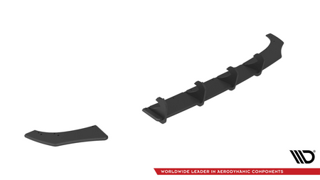 Diffuser Volkswagen Polo GTI Mk6 Facelift Rear Street Pro Black-Red