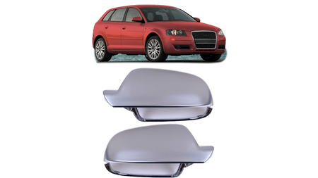 Mirror Cover Set Audi A3 A4 A5 Matt Silver