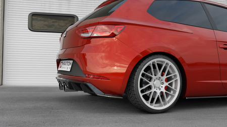 Dokładka Seat Leon Cupra III Facelift Zderzak Tył v.2 Gloss Black