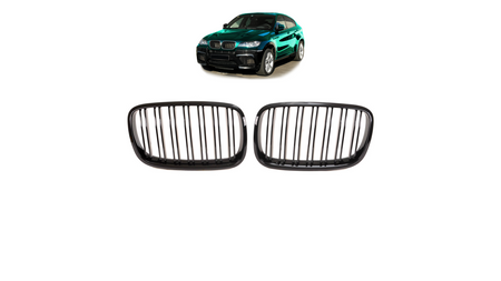 Grill BMW X6 E71 E72 X5 E70 Dual Line Gloss Black