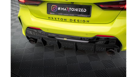 Dokładka BMW 1 F40 M-Pack Zderzak Tył v.3 Wersja Z Pojedyńczym Wydechem Gloss Black