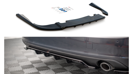 Splitter Volvo V90 II Rear Central with Diffuser v.1 Gloss Black