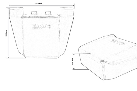 Intercooler wodny TurboWorks 220x250x115 3,5" 2x90st