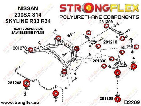 Rear anti roll bar link bush