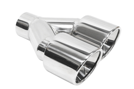 Exhaust Tip 89mmx2 enter 60mm Polished Right