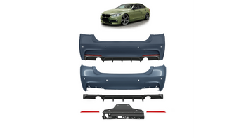 Bumper BMW 3 F30 Rear with Diffuser