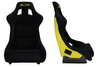 Racing seat SLIDE KS2 Premium Black Welur & Yellow Glitter