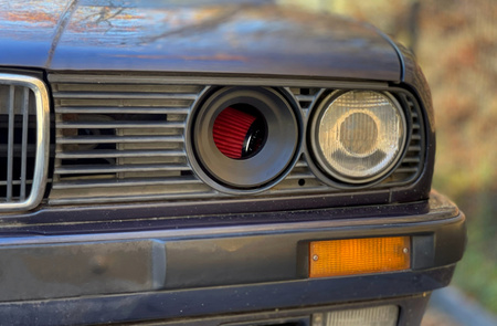 Air Scoop Head Light BMW 3 E30 low beams 89mm