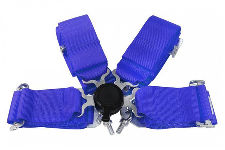 Racing seat belts 4p 3" Blue - Quick