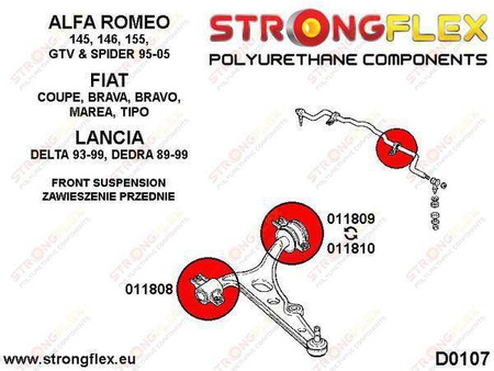 Front lower wishbone rear bush 47mm