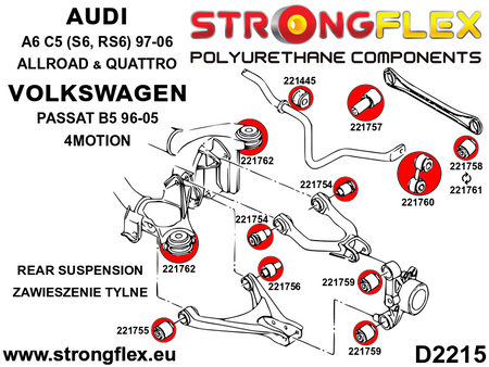 Rear subframe bush kit SPORT