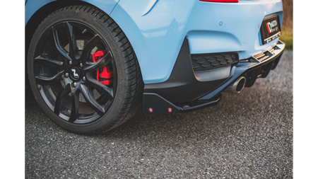 Splitter Hyundai I30 III N Tył Boczne v.7 + Flaps Gloss Black