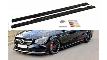 Dokładka Mercedes-Benz CLA 45 AMG C117 A45 AMG W176 Progi Gloss Black