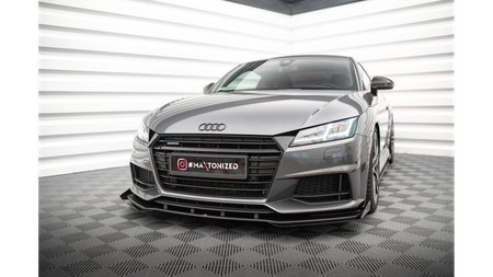 Splitter Audi TT 8S S-Line Front Pro + flaps Black-Red