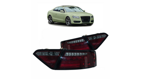 Lampy Audi A5 8T Tył LED Red-Smoke