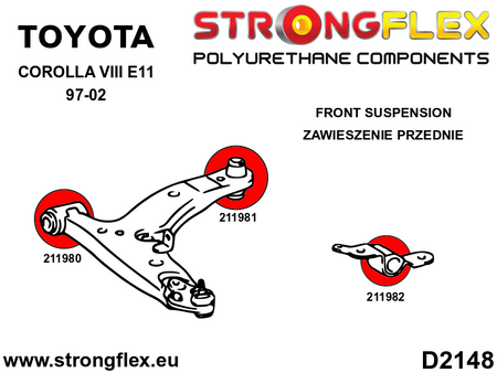 Front anti roll bar bush SPORT