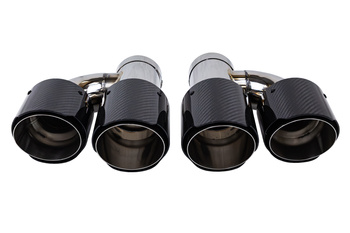 Exhaust Tip 101mmx2 enter 70mm Carbon Gloss Set