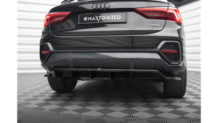 Splitter Audi Q3 F3 Sportback Tył Środkowy z Dyfuzorem