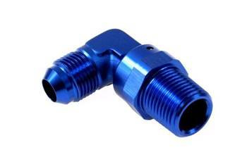 Flare male to male union adapter 90deg AN8-3/8NPT