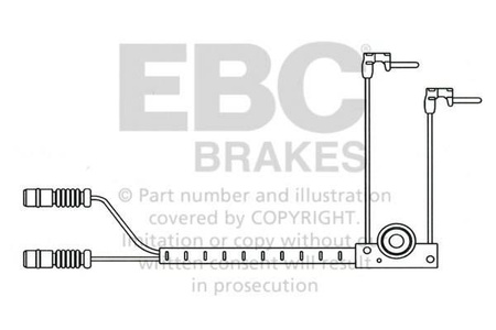 EFA112 - Czujnik zużycia klocków hamulcowych EBC Brakes MERCEDES-BENZ | G-Wagon (W460)(G200) | G-Wagon (W460)(G230) | G-Wagon (W