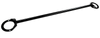 Rear upper strut bar VW Golf 2 Black