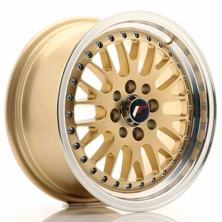 JR Wheels JR10 15x7 ET30 4x100/108 Gold w/Machined Lip