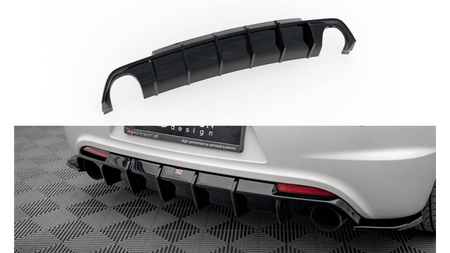 Diffuser Volkswagen Scirocco III R Rear Valance v.1 Gloss Black